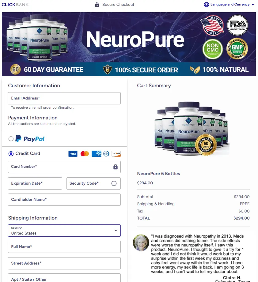 NeuroPure Checkout